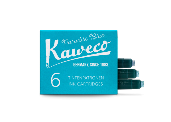 Cartuchos de tinta Kaweco Paradise Blue 6pzs