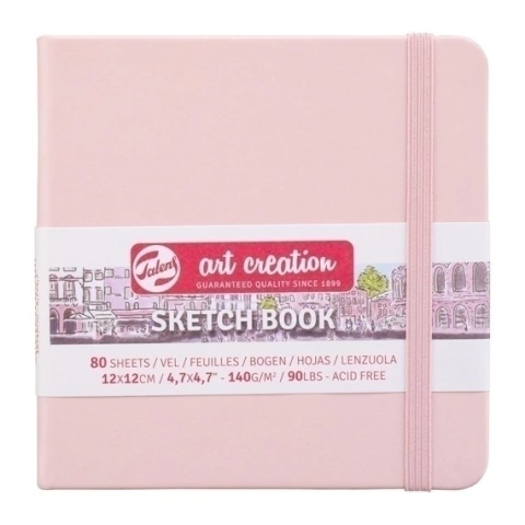 Cuaderno Croquis - Rosa Pastel 12x12cm 140g 80 Hojas
