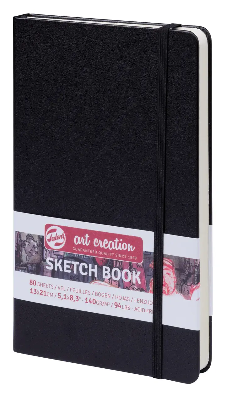 Cuaderno Croquis – Negro 13x21cm 140 g 80 Hojas