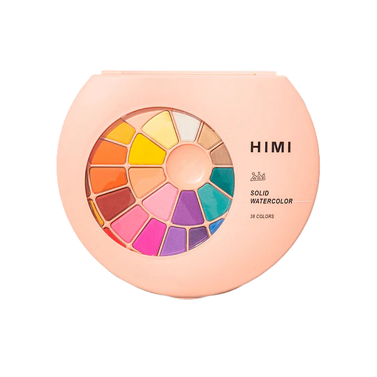 HIMI SET PINTURA SOLIDA 38 COLORES (ESTUCHE ROSADO)