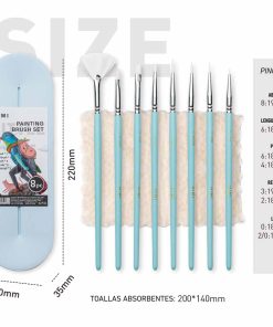 HIMI SET DE 8 PINCELES MULTIFORMA