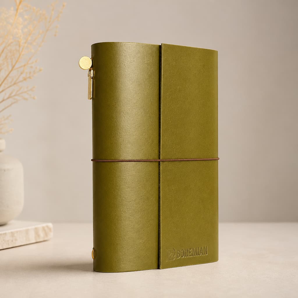Bohemian Notebook - A5 Verde Pistacho