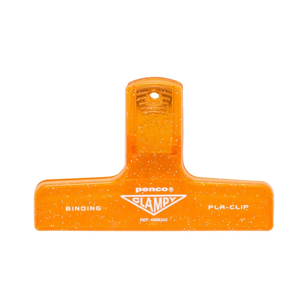 Penco – Clampy PlaClip – Naranja Glitter (10 x 6,5 cm)