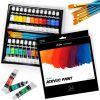 OHUHU SET 24 PINTURAS ACRÍLICAS 12ML + 6 PINCELES