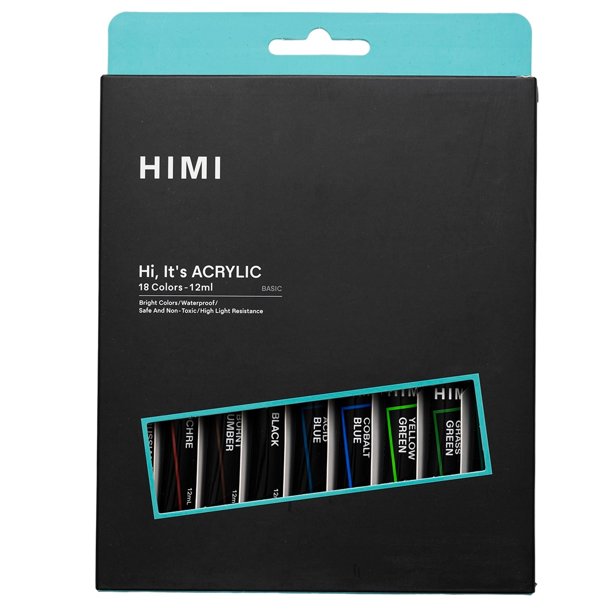 HIMI SET DE TUBO ACRILICO 12 ML 18 COLORES