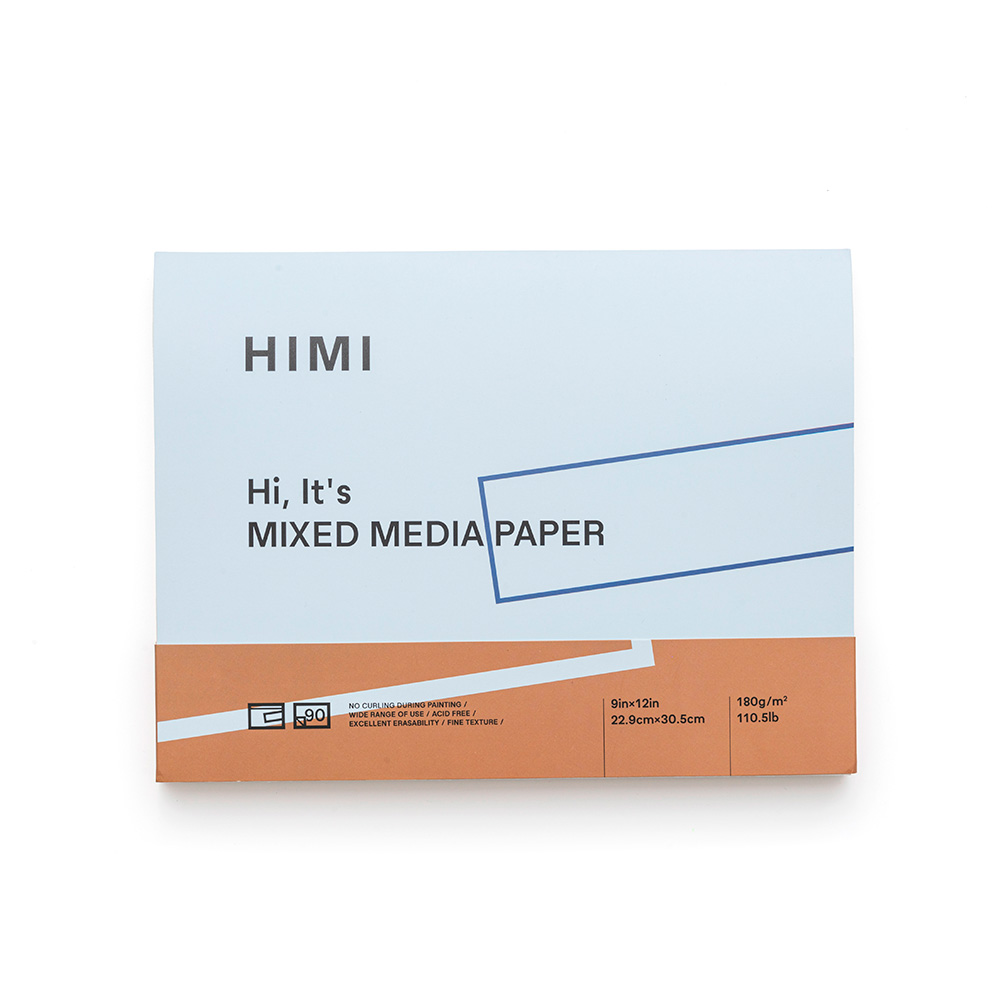 HIMI BLOCK PARA TÉCNICAS MIXTAS 22.9 * 30.5 CM 180 G * 90 HOJAS